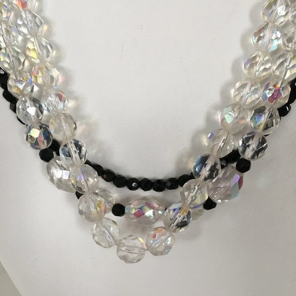 Vintage Austrian Crystal Layered Necklace - MINT - Picture 2 of 9